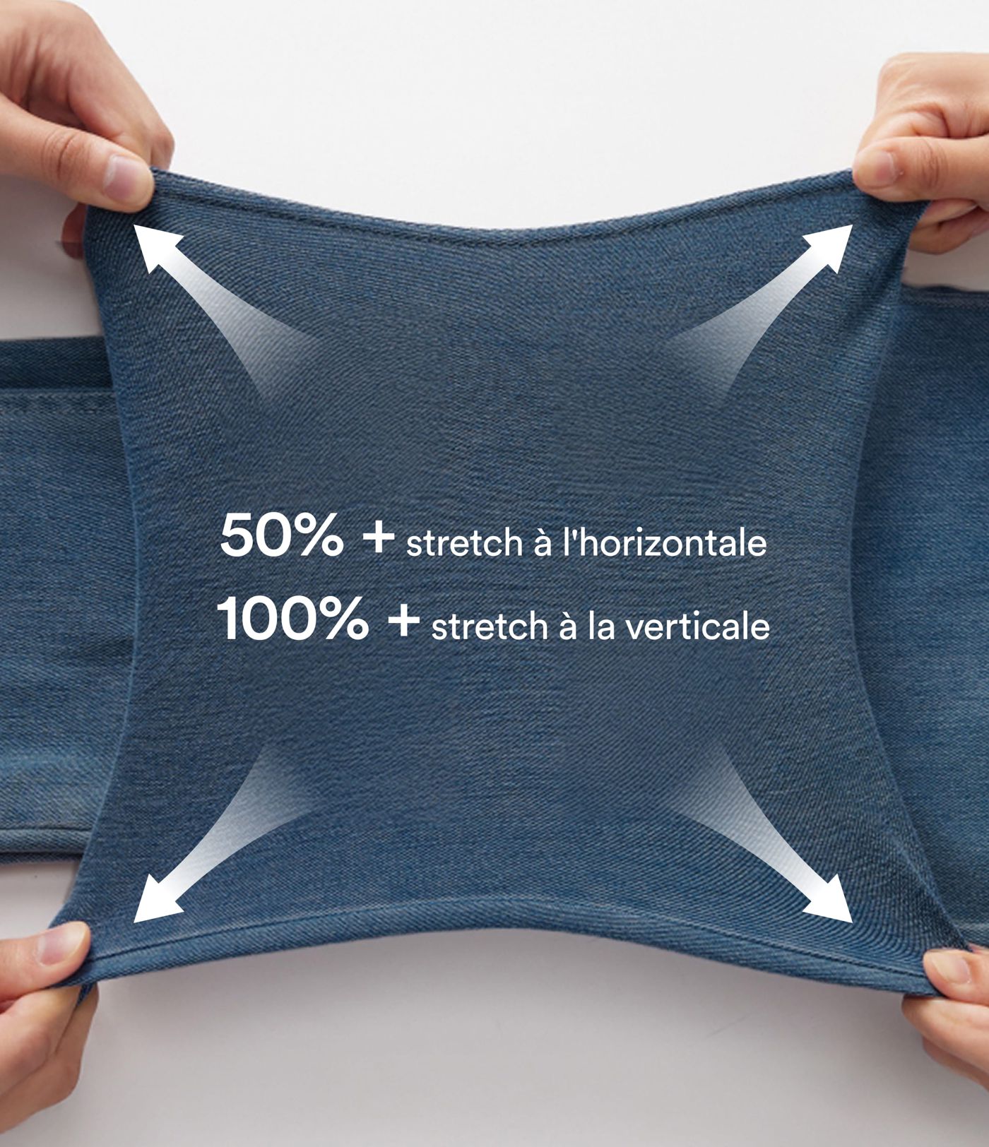 Halara Flex™ Jean Évasé Super Casual Tricot Extensible Lavé Toucher Frais Taille Haute Poches Croisées