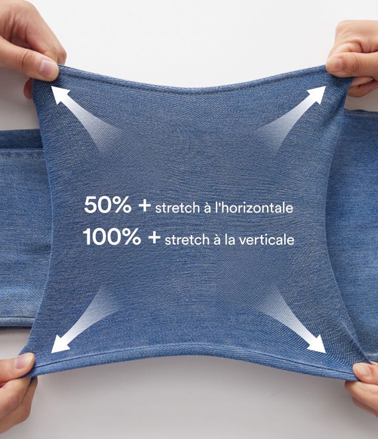 Halara Flex™ Jean casual délavé jambe droite taille haute gainant avec poches