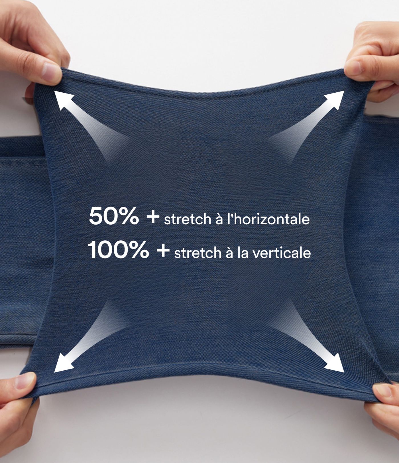 Halara Flex™ Hochsitzende Jeans mit umgeschlagenem Saum, lässiger Slim-Schnitt mit Taschen