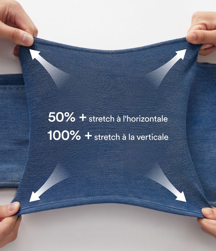 Jean baggy asymétrique Halara Flex™ taille haute effet délavé avec poches