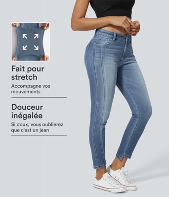 Jeans Casuales Ajustados Halara Flex™ de Tiro Bajo on Bolsillos on Cremallera