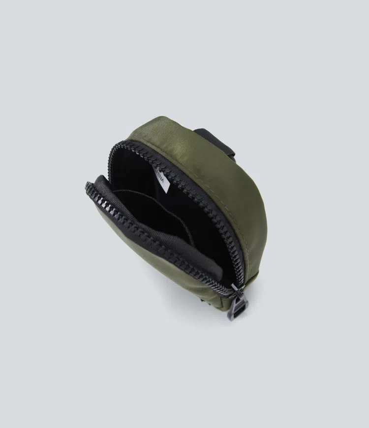 Army Green Halara Logo Zipper Nylon Coin Purse / 2