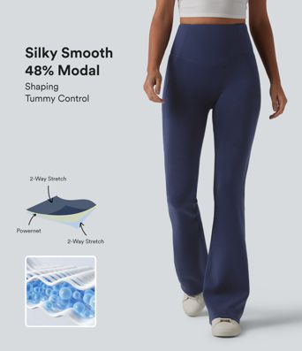 SpacerTek™ High Waisted Tummy Control Flare Casual Pants