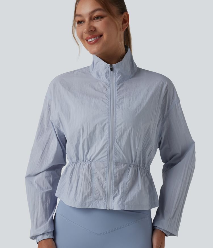 Chaqueta de camping con cuello alto y mangas largas - UPF50+