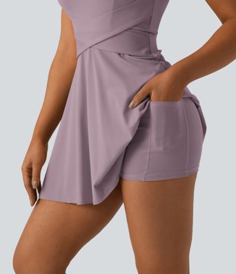 SoftlyZero™ Airy 2-in-1 Cool Touch Mini Tennis Active Dress with Pocket-Easy Peezy Edition-UPF50+ SoftlyZero™ Airy 2-in-1 Cool Touch Mini Tennis Active Dress with Pocket-Easy Peezy Edition-UPF50+