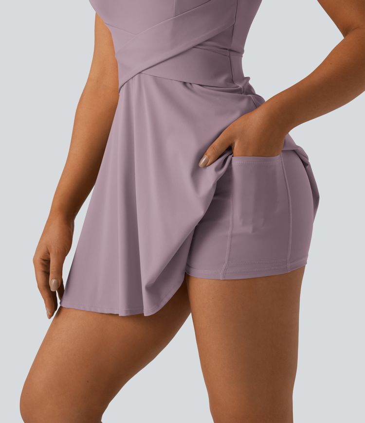 SoftlyZero™ Airy 2-in-1 Cool Touch Mini Tennis Active Dress with Pocket-Easy Peezy Edition-UPF50+ SoftlyZero™ Airy 2-in-1 Cool Touch Mini Tennis Active Dress with Pocket-Easy Peezy Edition-UPF50+