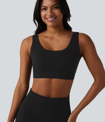 Halara Ultrasculpt™ treniņu sporta krūšturis ar piemērotu krūšturi, vidējs atbalsts, bez muguras, ar regulējamu sprādzi