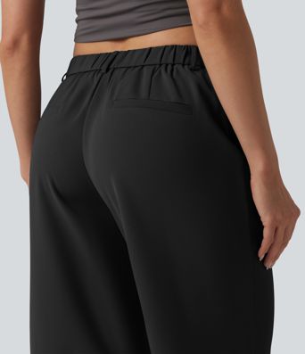 Halara Flex™ Mid Rise Pedal Pushers Work Straight Leg Pants with Pockets