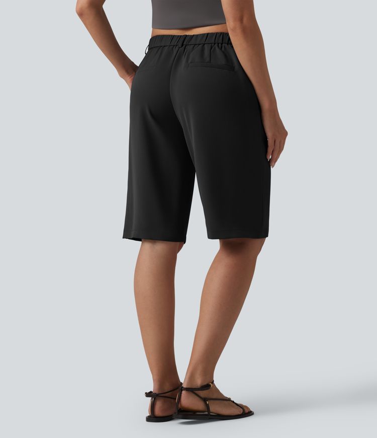 Halara Flex™ Mid Rise Pedal Pushers Work Straight Leg Pants with Pockets