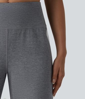 Lässige Hose mit hohem Bund, Gesäßtaschen, Streifen und geradem Bein - schnelltrocknend