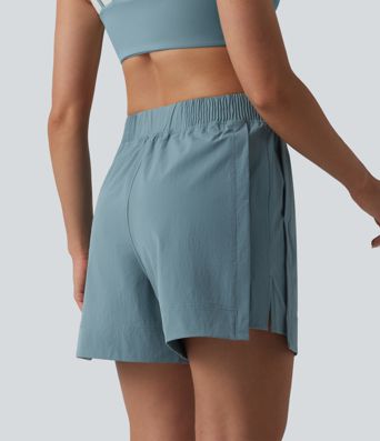 Tennis-Shorts mit hohem Bund, Seitentaschen, Cool-Touch und Schlitz - UPF50+