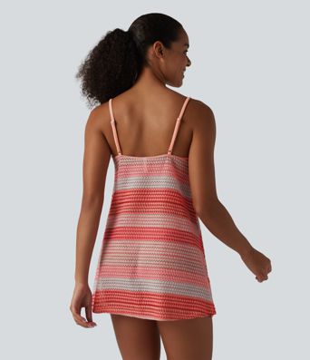 Adjustable Straps Crochet Knit Slip Cover Up