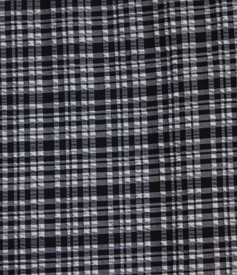 Figurbetonte Hose mit hohem Bund, Seitentaschen, Karomuster und weitem Bein - schnelltrocknend, knitterfrei