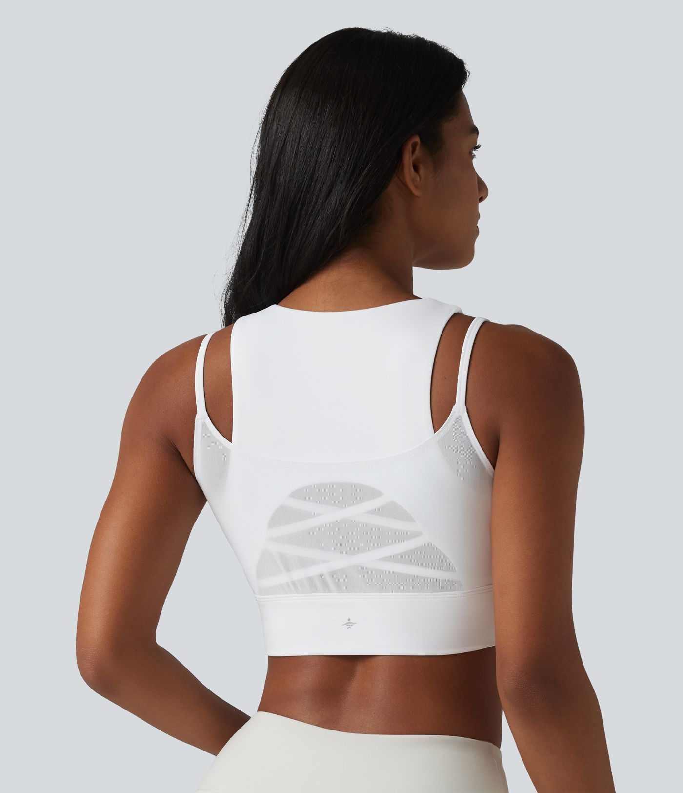 Sportovní podprsenka SoftlyZero™ Airy s nízkou oporou, prodyšná síťovina 2 v 1, chladivý dotek na jógu - UPF50+