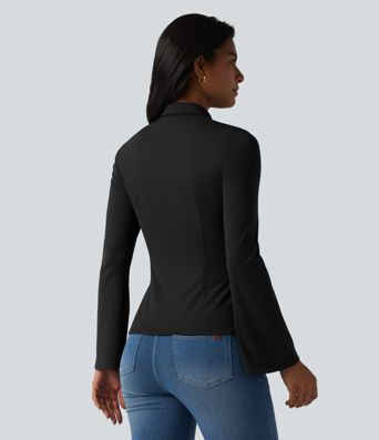 Flounce Long Sleeve Work Shirt