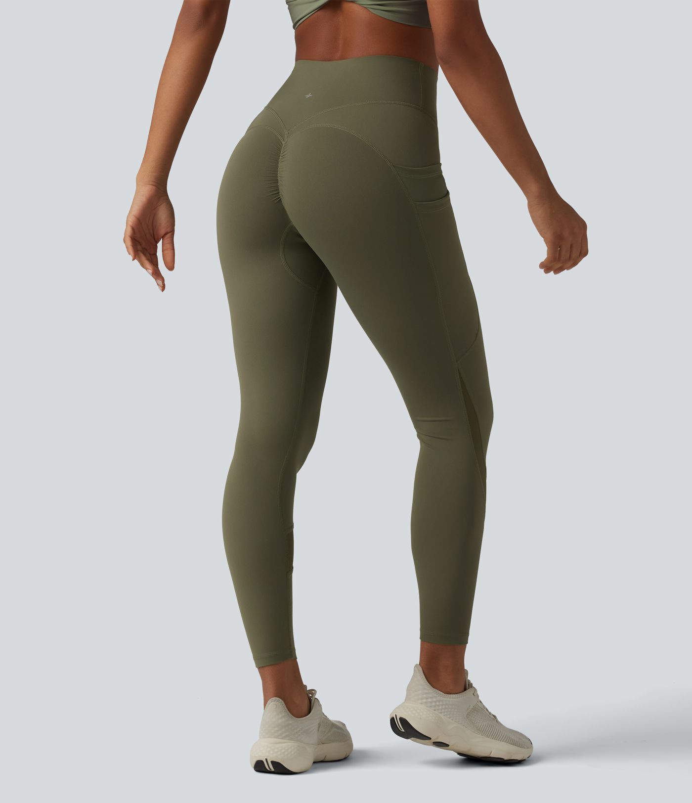 Halara UltraSculpt™ High Waisted Tummy Control Scrunch Contrast Mesh Training 7/8 Leggings with Pockets Halara UltraSculpt™ High Waisted Tummy Control Scrunch Contrast Mesh Training 7/8 Leggings with Pockets