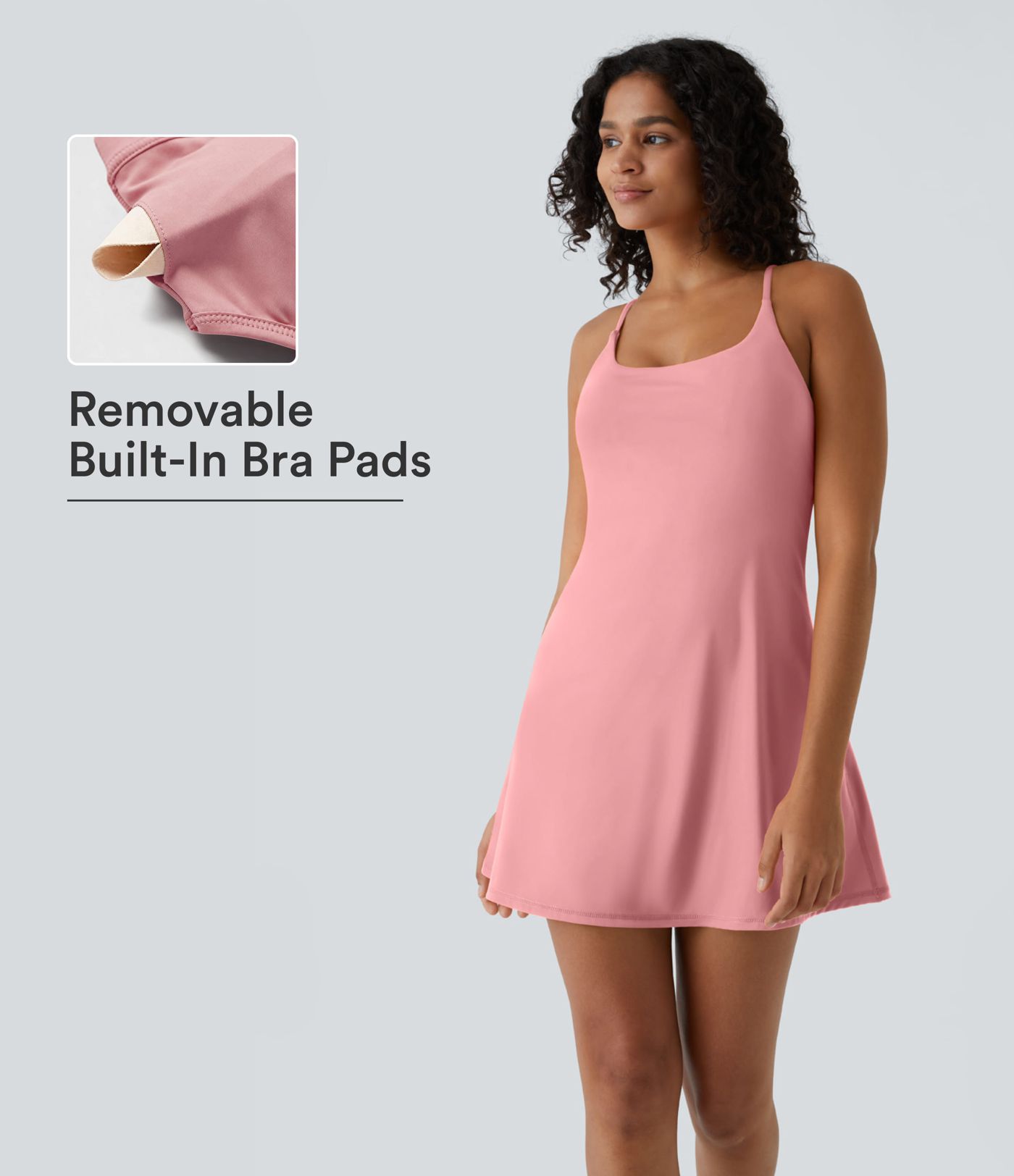 SoftlyZero™ Airy Cut Out 2-in-1 Pocket Cool Touch Mini Activity Dress-UPF50+