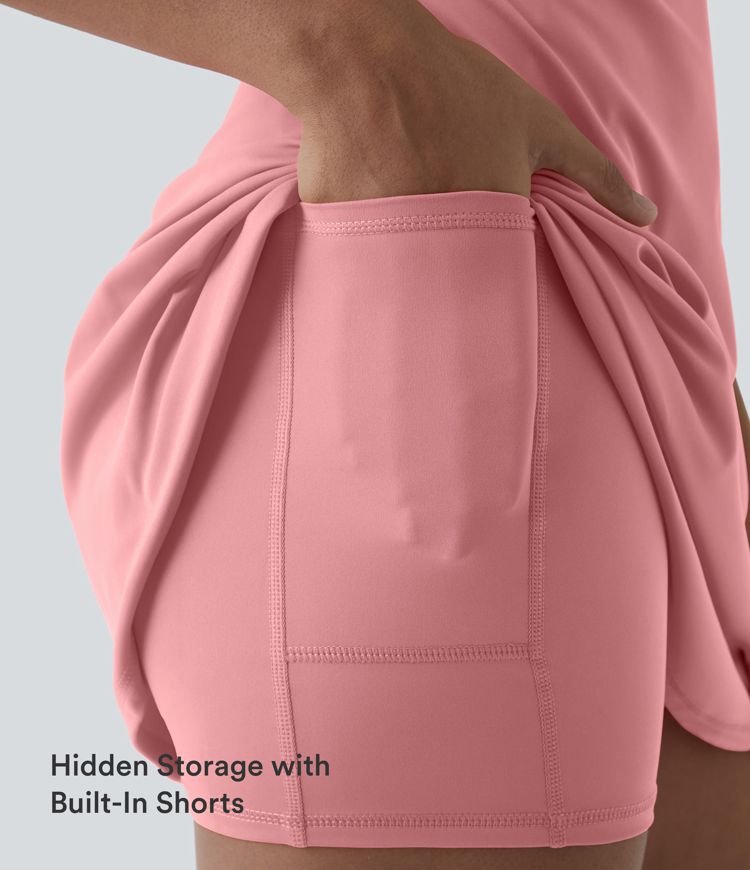 SoftlyZero™ Airy Cut Out 2-in-1 Pocket Cool Touch Mini Activity Dress-UPF50+