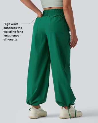 Lettuce Trim High Waisted Workout Cargo Pants with Pockets