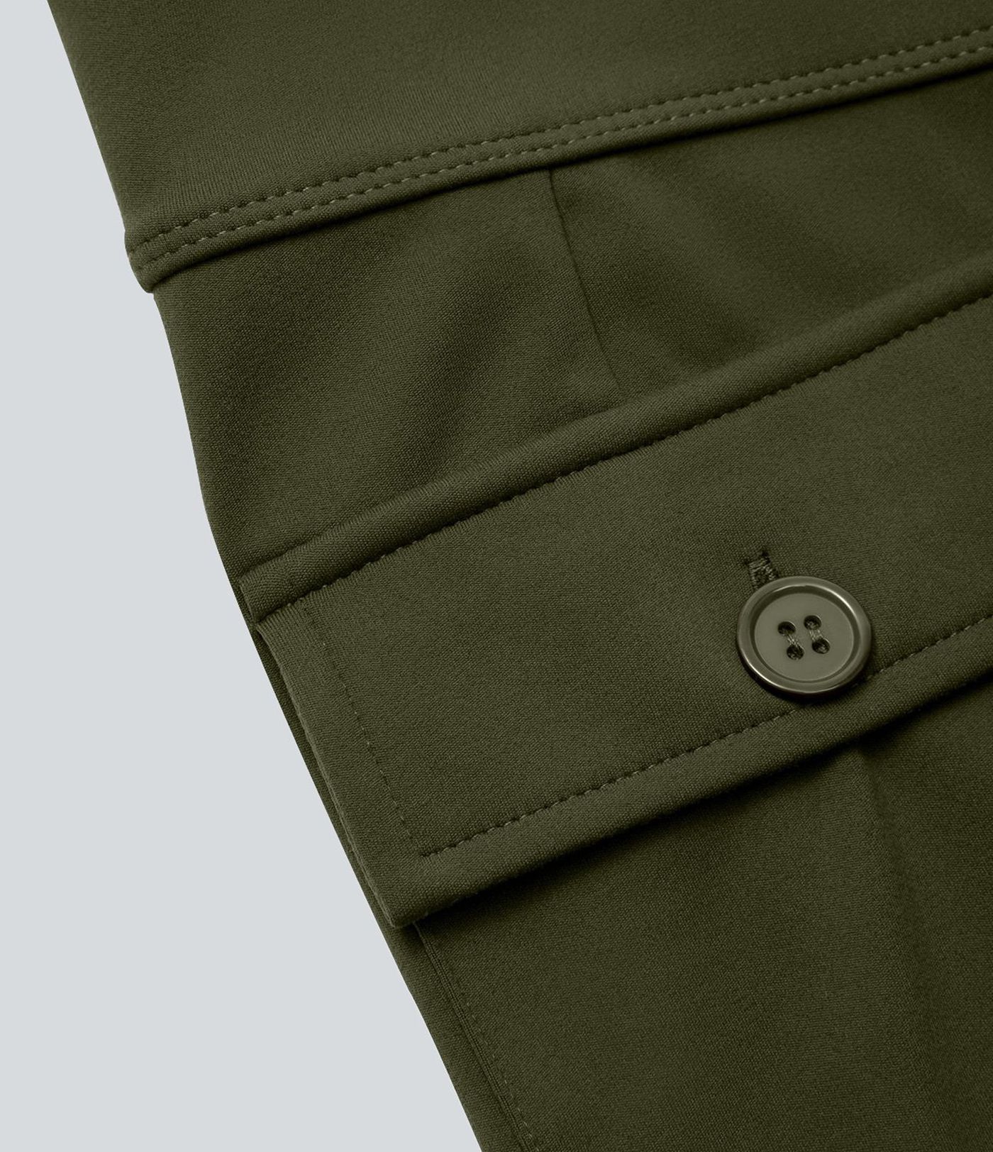 High Waisted Side Flap Pocket Flare Casual Cargo Pants