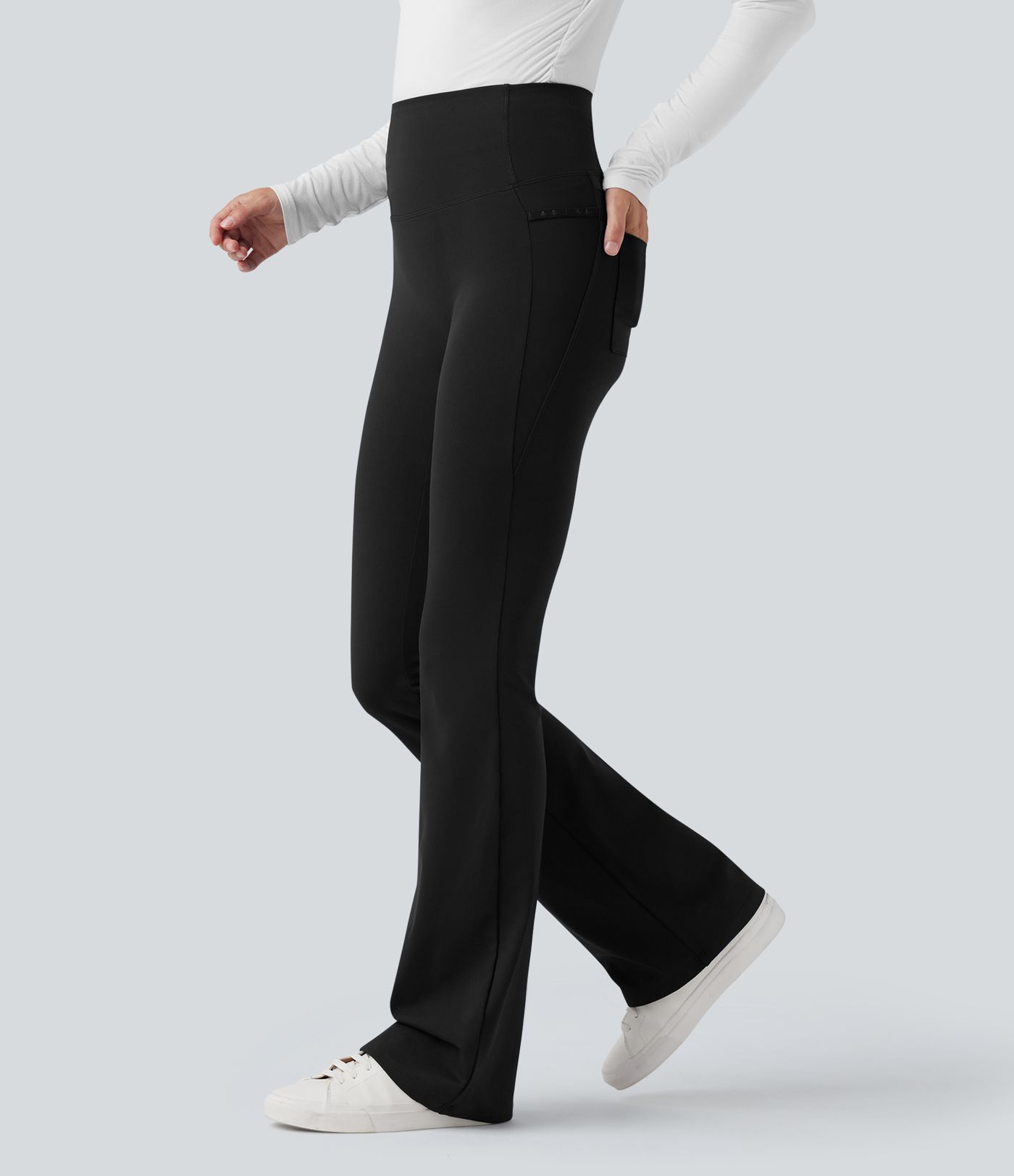 Patitoff™ 2.0 Pet Hair Resistant High Waisted Tummy Control Bootcut Casual Pants with Pockets