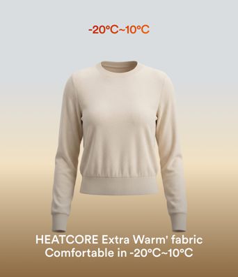 Halara HeatCore Crew Neck Long Sleeve Casual Warming Top