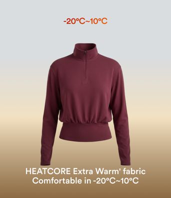 Halara HeatCore Mock Neck Half Zip Long Sleeve Warming Work Sweatshirt