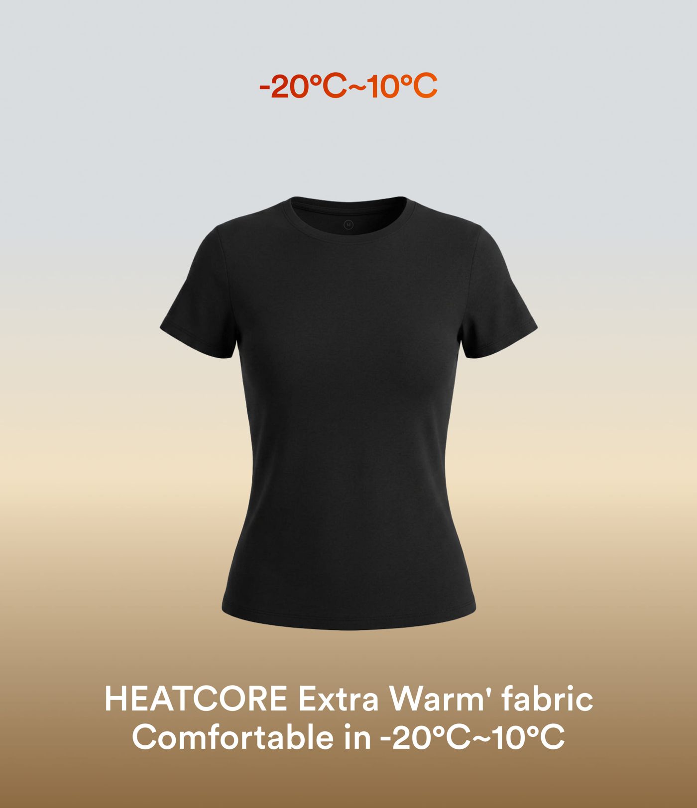 Halara HeatCore Round Neck Short Sleeve Casual Warming T-Shirt