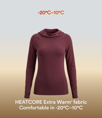 Halara HeatCore Hooded Long Sleeve Thumb Hole Warming Yoga Sports Top