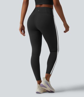 Halara UltraSculpt™ High Waisted Tummy Control Side Stripe Yoga Leggings with Pocket