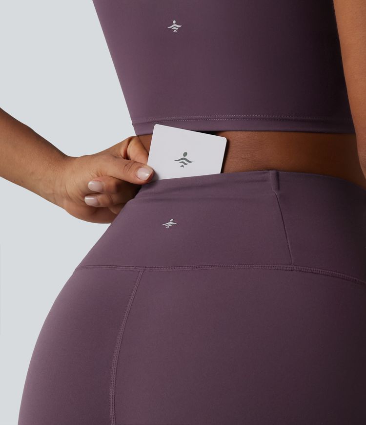 Halara UltraSculpt™ High Waisted Tummy Control Side Stripe Yoga Leggings with Pocket