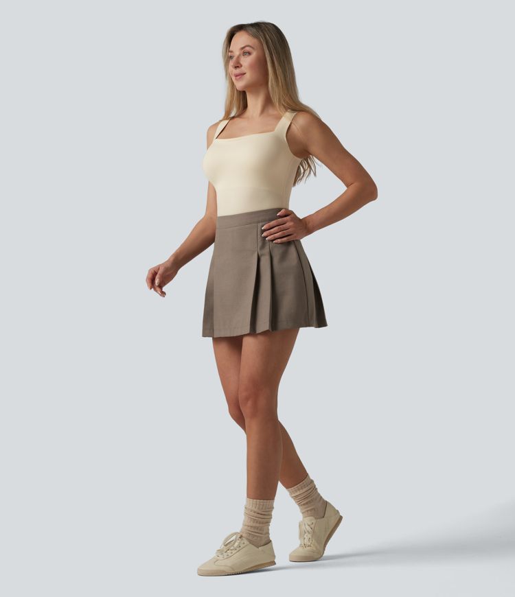 Square Neck Built-in Bra Casual Tank Top B-E Cups