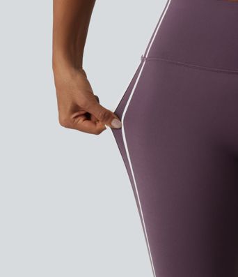 Halara UltraSculpt™ High Waisted Tummy Control Side Stripe Yoga Leggings with Pocket