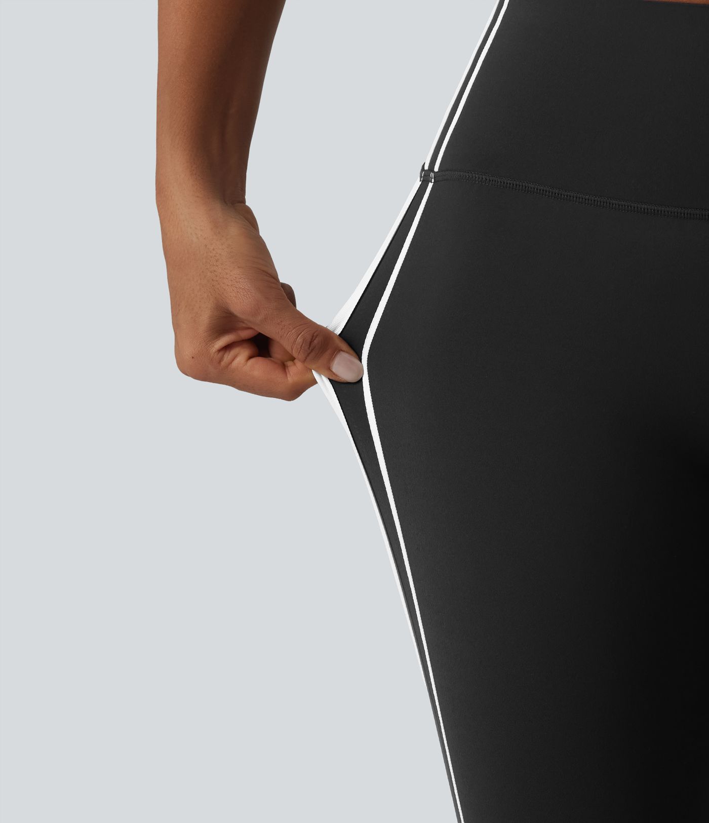 Halara UltraSculpt™ High Waisted Tummy Control Side Stripe Yoga Leggings with Pocket