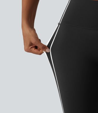 Halara UltraSculpt™ High Waisted Tummy Control Side Stripe Yoga Leggings with Pocket