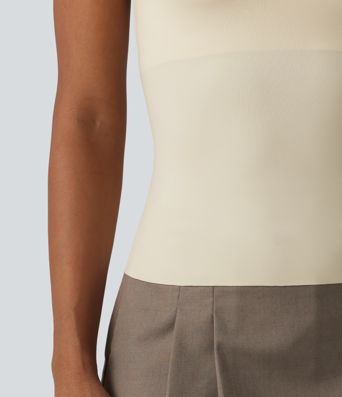 Square Neck Built-in Bra Casual Tank Top B-E Cups