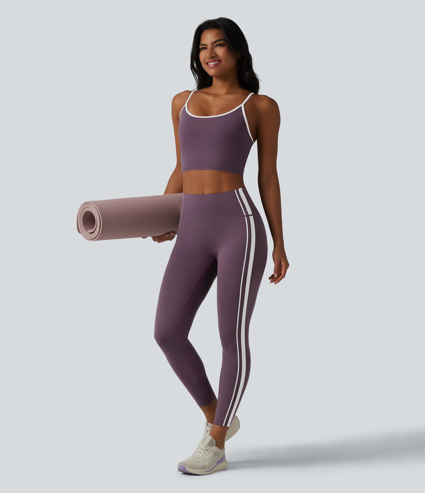 Halara UltraSculpt™ High Waisted Tummy Control Side Stripe Yoga Leggings with Pocket