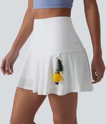 SoftlyZero™ Luftiger, hochtaillierter Mini-Tennisrock mit Ösen, 2-in-1-Design, kühlendem Griff und Taschen – UPF 50+