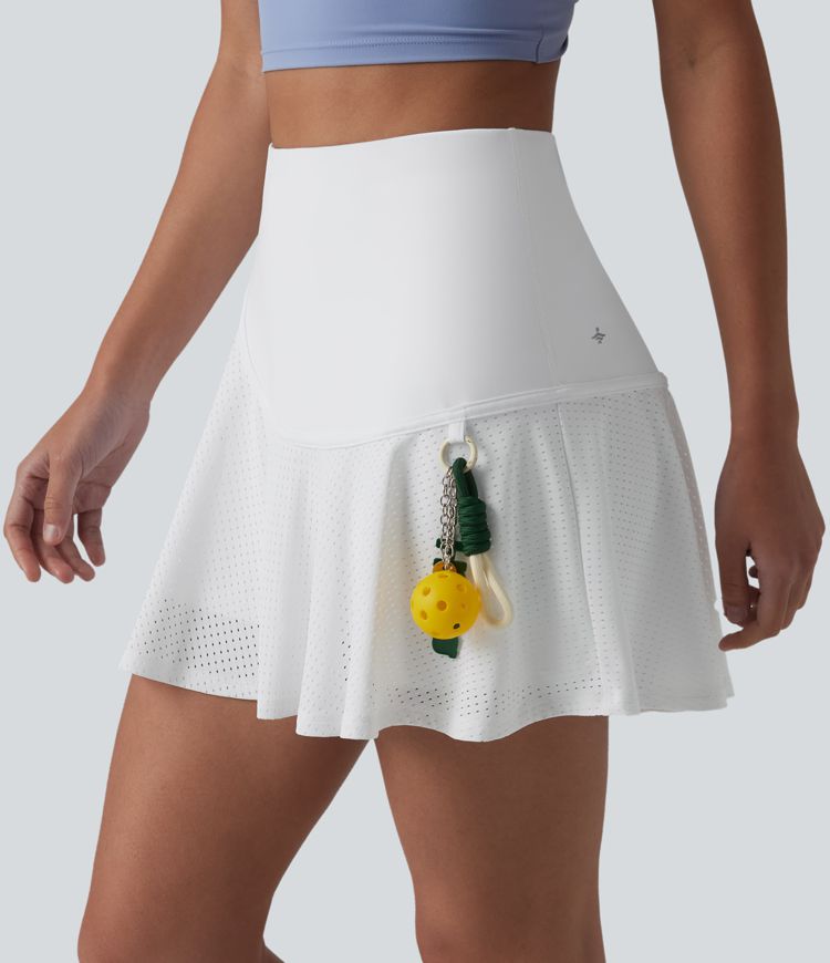 SoftlyZero™ Luftiger, hochtaillierter Mini-Tennisrock mit Ösen, 2-in-1-Design, kühlendem Griff und Taschen – UPF 50+
