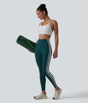 Halara Ultrasculpt™ High-waisted Tummy Control Side Stripe Yoga 7/8 Leggings