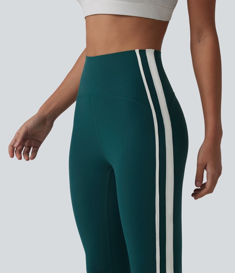Halara Ultrasculpt™ High-waisted Tummy Control Side Stripe Yoga 7/8 Leggings