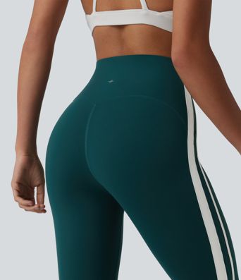 Halara Ultrasculpt™ High-waisted Tummy Control Side Stripe Yoga 7/8 Leggings