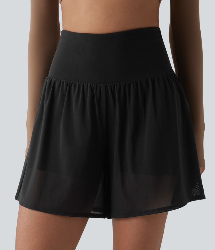 Softlyzero™ Airy - 2-in-1 Yoga-Shorts mit hohem Bund, mehreren Taschen, Kontrast-Mesh und Cool-Touch - 12,7 cm Softlyzero™ Airy - 2-in-1 Yoga-Shorts mit hohem Bund, mehreren Taschen, Kontrast-Mesh und Cool-Touch - 12,7 cm
