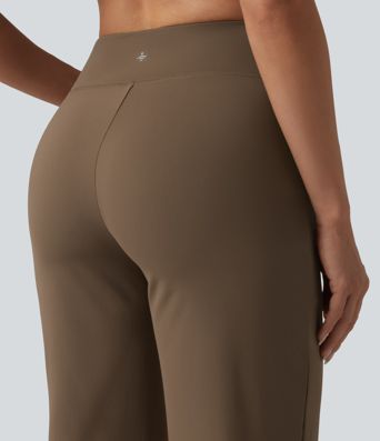 Pantalon de yoga bootcut mi-taille avec poches