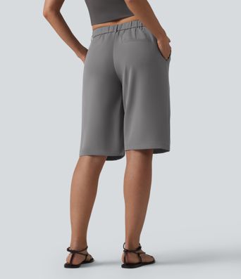 Halara Flex™ Mid Rise Pedal Pushers Work Straight Leg Pants with Pockets