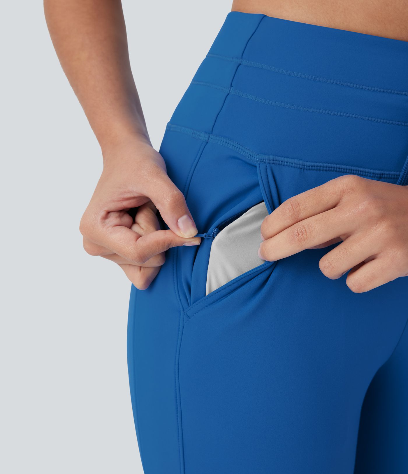 Softlyzero™ Plush - Pedal-Pusher-Jogginghose mit hohem Bund und Seitentaschen