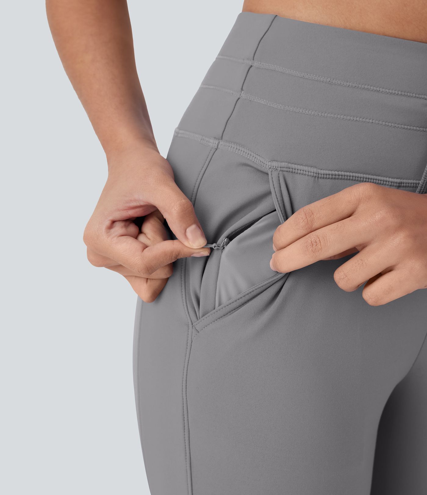 Softlyzero™ Plush - Pedal-Pusher-Jogginghose mit hohem Bund und Seitentaschen