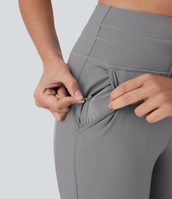 Softlyzero™ Plush - Pedal-Pusher-Jogginghose mit hohem Bund und Seitentaschen