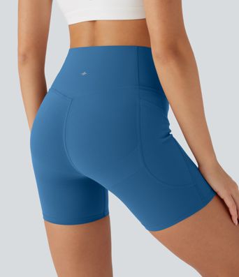 Halara UltraSculpt™ - Formende Workout-Shorts mit hohem Bund, Seitentaschen und Bauchkontrolle - Po-Lifting, 12,7 cm