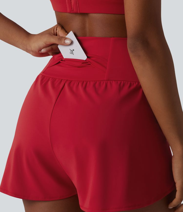 SoftlyZero™ Airy High Waisted Cool Touch Yoga Shorts 3'' with Pockets